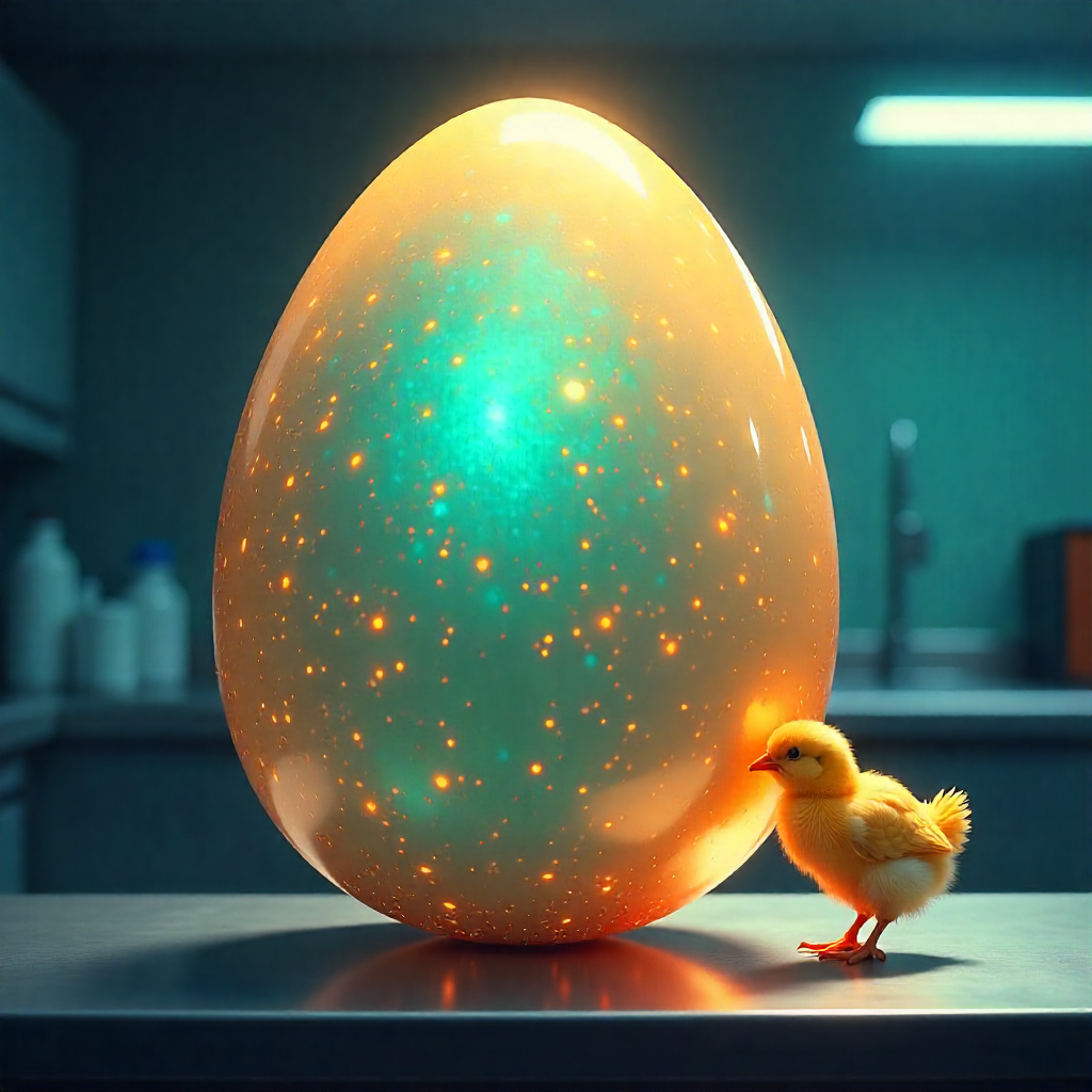 A person pondering chicken and egg facts